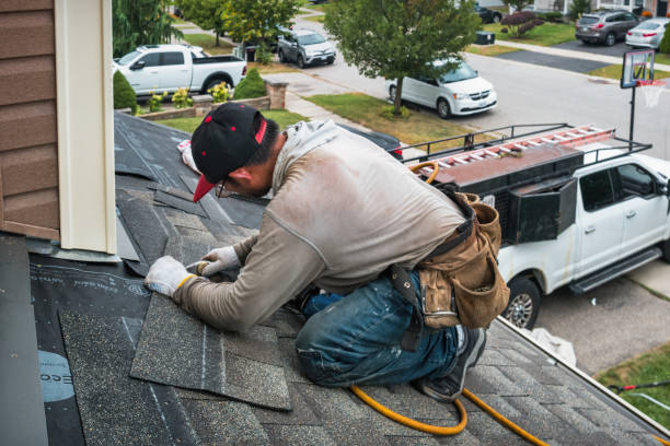 Professional Roofing technician working in Dawson, IL